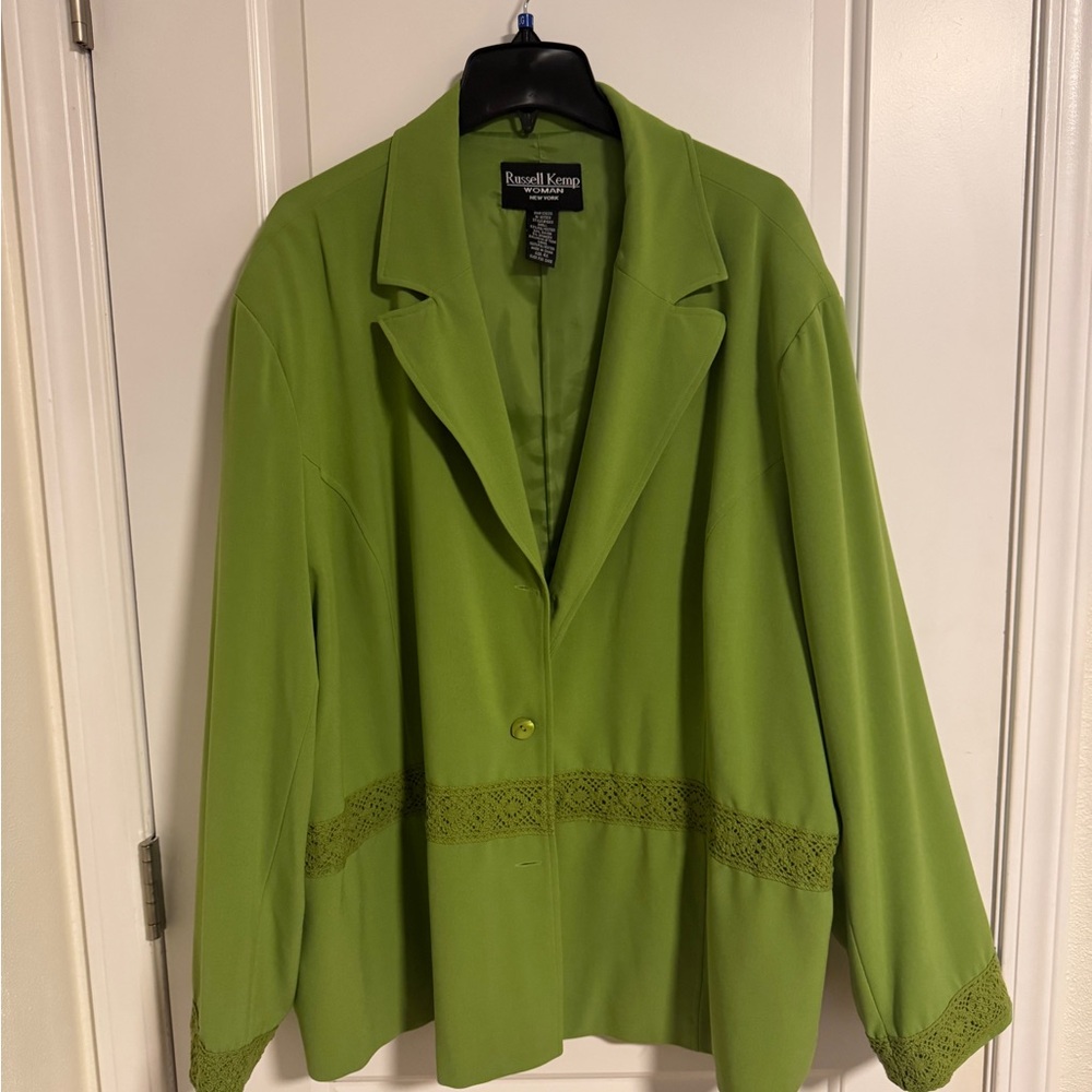 Russell Kemp Green Blazer Lightweight Notched Lapel